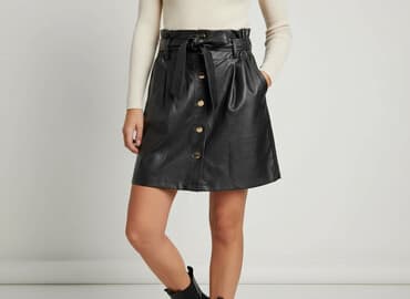 spódnice mini eko skóra: Spódnica damska, rozmiar S — 1