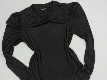 czarne bluzki z bufiastymi rękawami: Beloved, Women's blouse, size S — 2