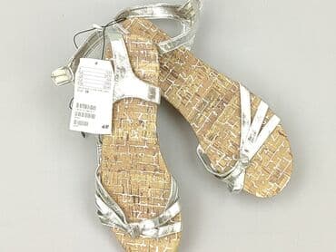 sandały srebrne badura: H&M, Sandals for women, size 38 — 1