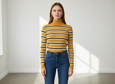 poliamid w swetrze: Golf damski, rozmiar S — 6