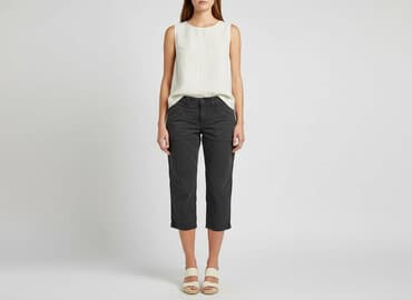 wysokie trampki do krótkich spodni: H&M, Spodnie 3/4 damskie, rozmiar M — 6