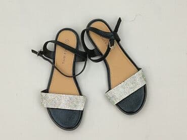sandały płaskie z kamieniami: Sandals for women, size 37 — 1