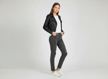 dżinsy slouchy damskie: Jeansy damskie, rozmiar M — 6