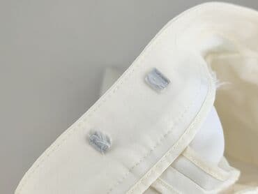 biale szerokie jeansy: Spodnie materiałowe damskie, rozmiar L — 4