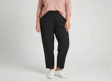 jeansy na gumce damskie allegro: Spodnie materiałowe damskie, rozmiar 5XL — 6