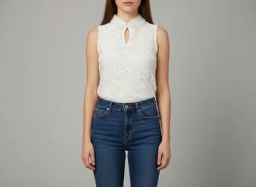 bluzka siateczka z cyrkoniami stradivarius: Bluzka damska, rozmiar S — 1