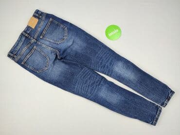 beżowe spodnie z wysokim stanem zara: Zara, Jeansy damskie, M — 3