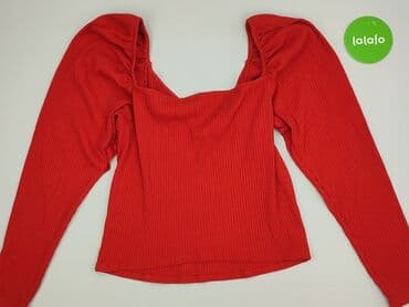 czerwona bluzki z bufkami: H&M, Bluzka damska, rozmiar XL — 3