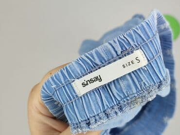 dżinsy ze ściągaczami damskie: Sinsay, Szorty damskie, rozmiar S — 4