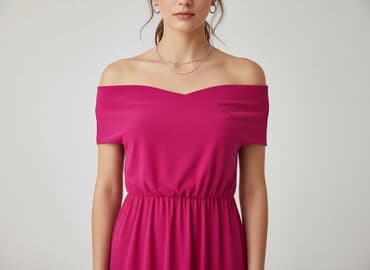 sukienka damska fuksja: Sukienka damska, rozmiar S — 1