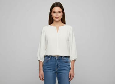 prześwitująca bluzka z długim rękawem: Bluzka damska, rozmiar L — 6