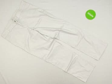 spodnie woskowane białe: Spodnie materiałowe damskie, rozmiar XL — 2