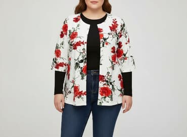 bluzki dla puszystej: Shein Curve, Narzutka damska, rozmiar 4XL — 1