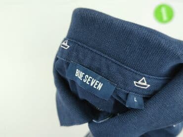 sukienki w łódkę: Blue Seven, Koszulka polo dla mężczyzn, L — 4