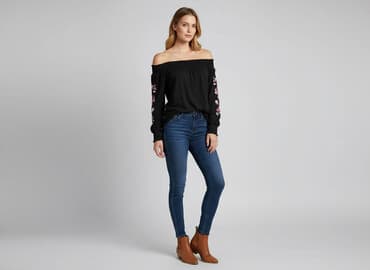 bluzki basic czarne: Bluzka damska, rozmiar S — 5