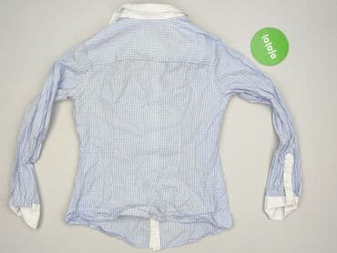 koszula w bialo niebieska krate damska: Women`s shirt, size XS — 4