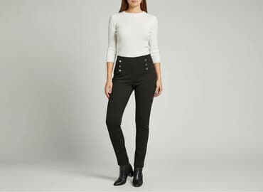 Material trousers for women, size M