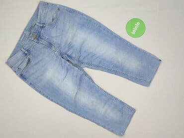 szerokie spodenki jeansowe damskie: Skinny, Jeansy damskie, rozmiar L — 2