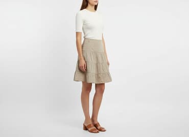 beżowe buty na koturnie ccc: Vero Moda, Spódnica damska, M — 6