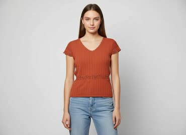 czerwona sukienka cropp: T-shirt damski, rozmiar S — 7