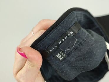 spodnie z piórami zara: Zara, Spodnie materiałowe damskie, rozmiar L — 4
