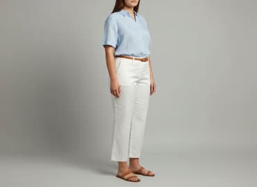 biale szerokie jeansy: BPC Selection, Spodnie 3/4 damskie, rozmiar XL — 7