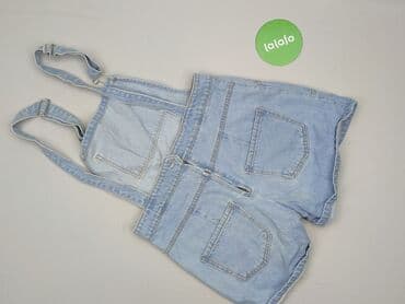 jeansy z wiazanymi nogawkami: Ogrodniczki damskie, rozmiar L — 3