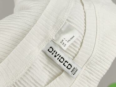białe t shirty oversize: H&M Divided, T-shirt damski, rozmiar L — 4