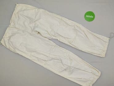 spodnie ze ściągaczem na dole: Material trousers for women, size M — 3