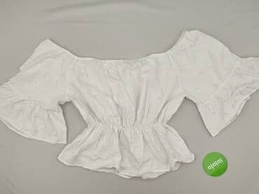 bluzka z baskinką biała: Women's blouse, size M — 2