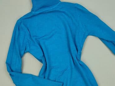 sweter z tiulowymi rękawami: Golf damski, rozmiar S — 1