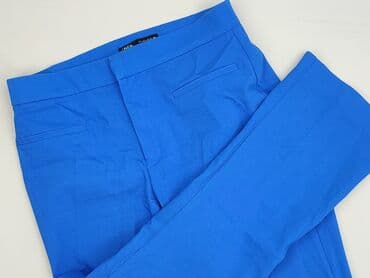 srebrne legginsy: Zara, Spodnie materiałowe damskie, L — 1