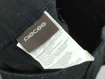 krótkie czarne spodenki z wysokim stanem: Pieces, Szorty damskie, rozmiar S — 4