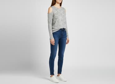 bluzka sweterkowa damska z krótkim rękawem: Bluzka damska, rozmiar S — 1