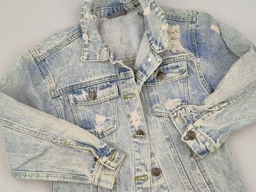 sweter bufiaste rękawy: Dziecięca kurtka jeansowa, 10 lat, 134-140 cm, Destination, stan - Idealny — 1