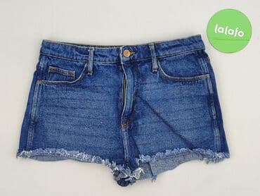 krótkie jeansowe spodenki z wysokim stanem: H&M, Szorty damskie, rozmiar M — 2
