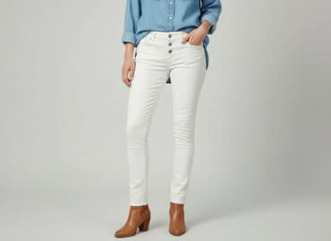 dżinsy z prostymi nogawkami: Jeansy damskie, rozmiar S — 1