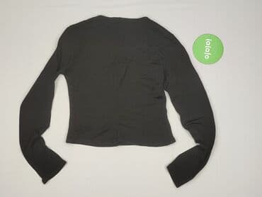 czarne t shirty damskie w serek: Top damski, rozmiar S — 3