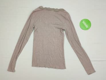 czerwona bluzka z dekoltem v: Bluzka damska, rozmiar S — 3