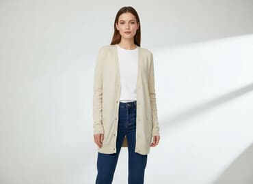 szyfonowa narzutka: Colours, Kardigan damski, rozmiar M — 6