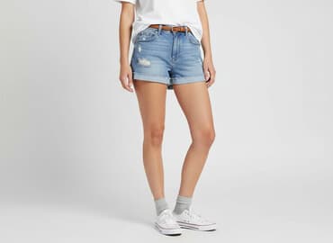 krótkie spodenki postrzępione: H&M, Szorty damskie, rozmiar M — 7