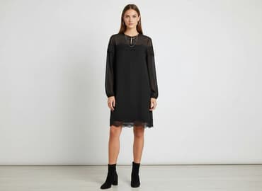 czarna ażurowa sukienka reserved: Reserved, Sukienka damska, M — 9