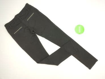 srebrne sukienki na imprezę: Material trousers for women, size S (EU 36) — 3