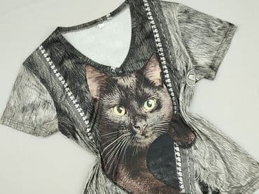 ubrania z kotami: T-shirt damski, rozmiar L — 2