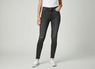 czarne skinny jeans: Reserved, Jeansy damskie, rozmiar S — 7