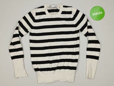 sweter w paski z serduszkiem: Zara, Sweter damski, S — 2