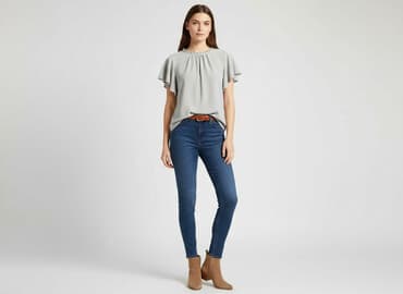 srebrne bluzki wieczorowe: Boohoo, Bluzka damska, rozmiar S — 6