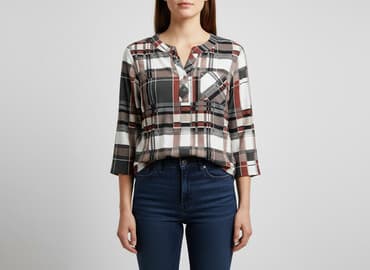 kurtki w krate pepco: Bluzka damska, rozmiar L — 5
