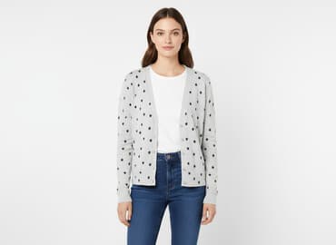 buty na koturnie z futerkiem: Atmosphere, Kardigan damski, rozmiar M — 6