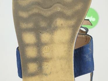 sandały srebrne badura: Sandals for women, size 41 — 4